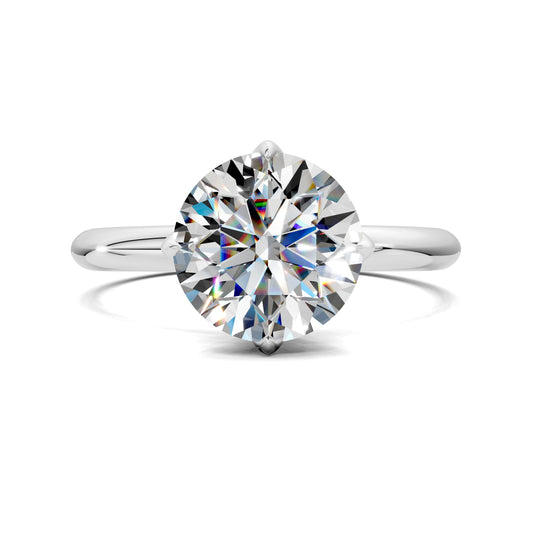 Alyssa Lotus Basket Solitaire Engagement Ring