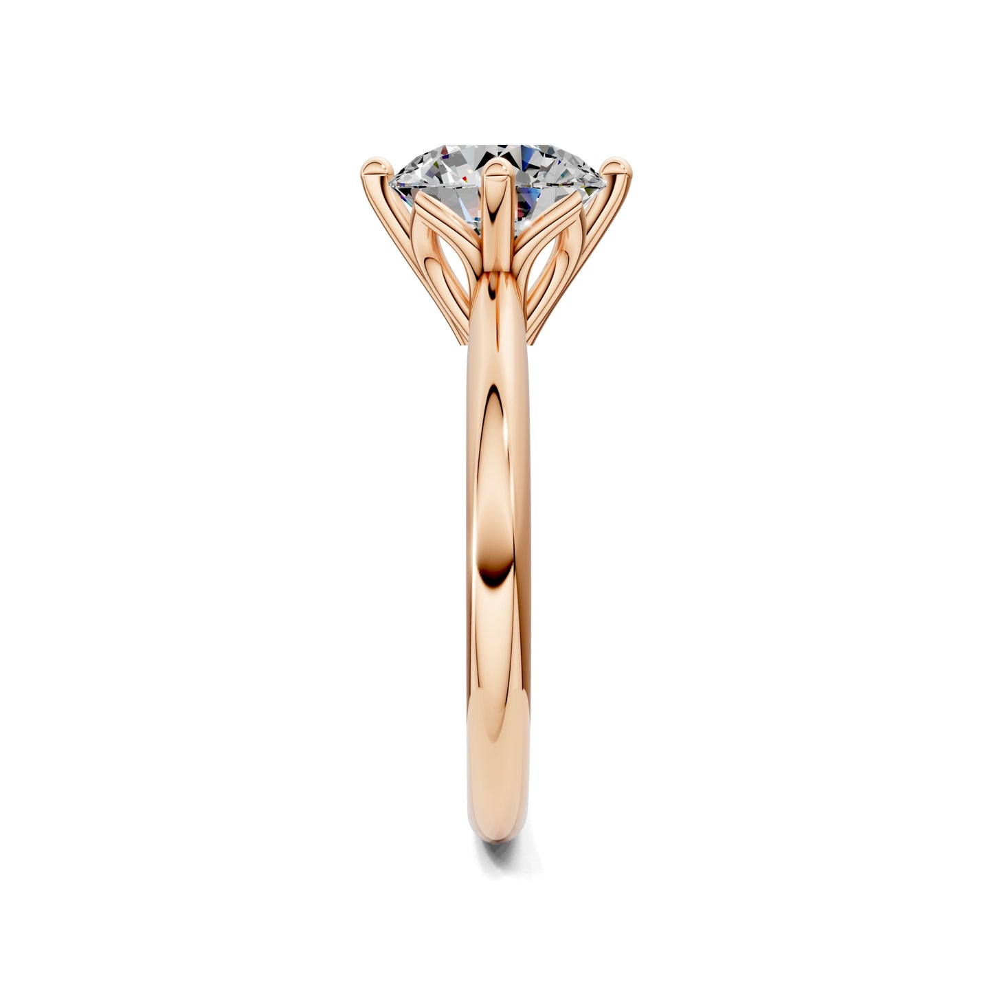 Rebecca Petal Crown Solitaire Engagement Ring