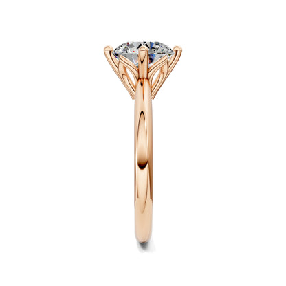 Rebecca Petal Crown Solitaire Engagement Ring