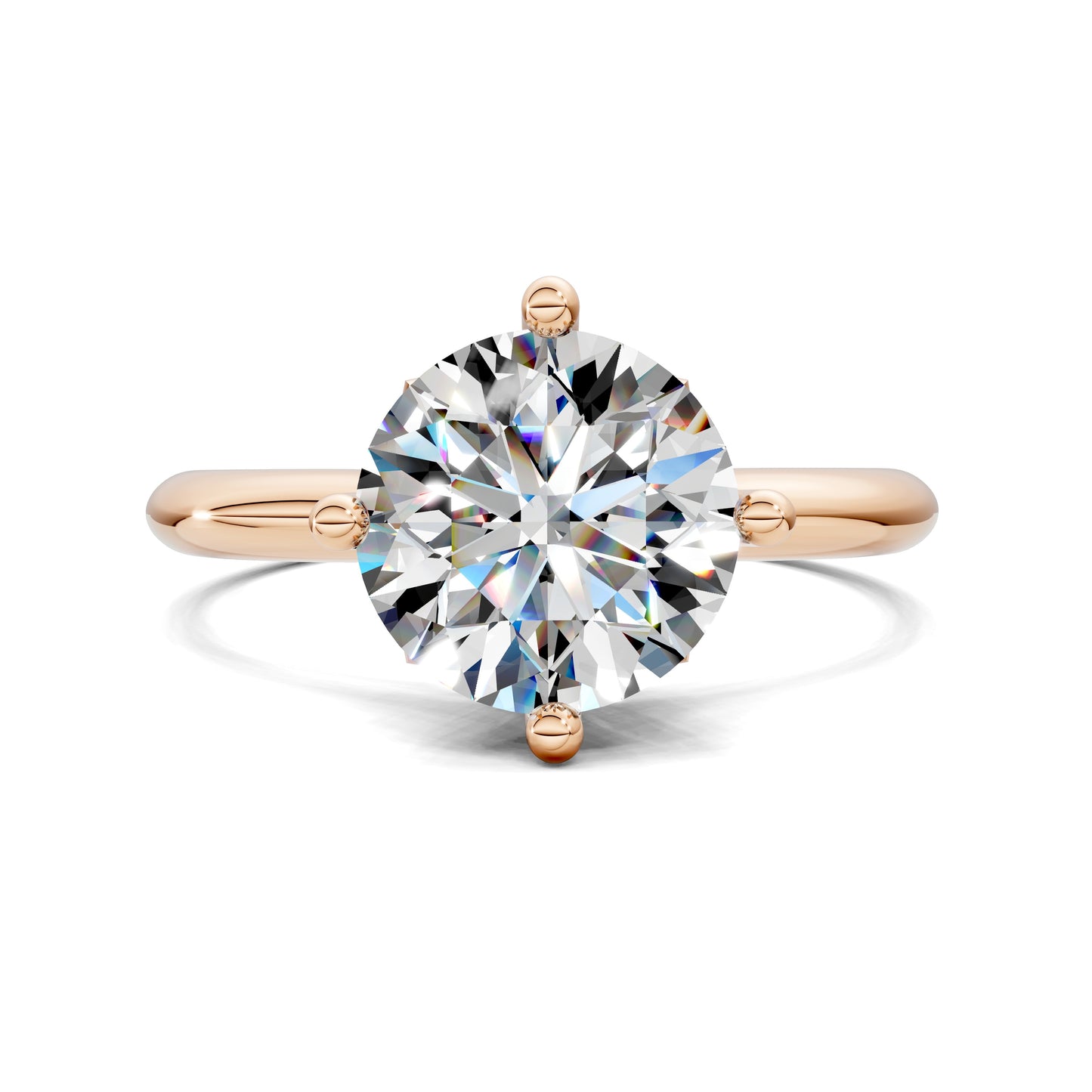 Rebecca Petal Crown Solitaire Engagement Ring