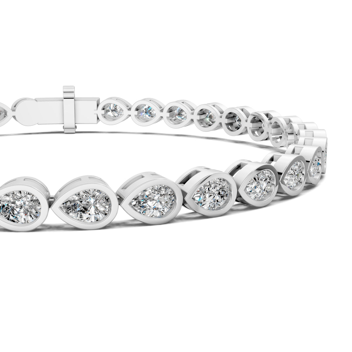 Pear Bezel Bracelet (5TCW)