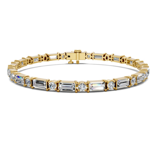 Baguette and Round Tennis Bracelet (2.5ct)