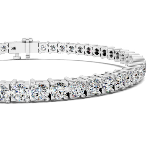 6.5 carat cross prong lab grown diamond tennis bracelet in gold by Opes & Co
