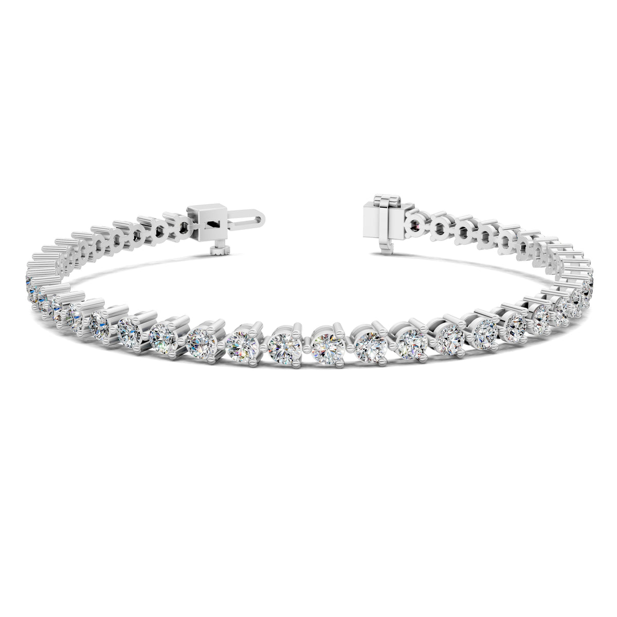 Classic Three-Prong Tennis Bracelet (3 TCW)