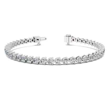 Classic Three-Prong Tennis Bracelet (3 TCW)