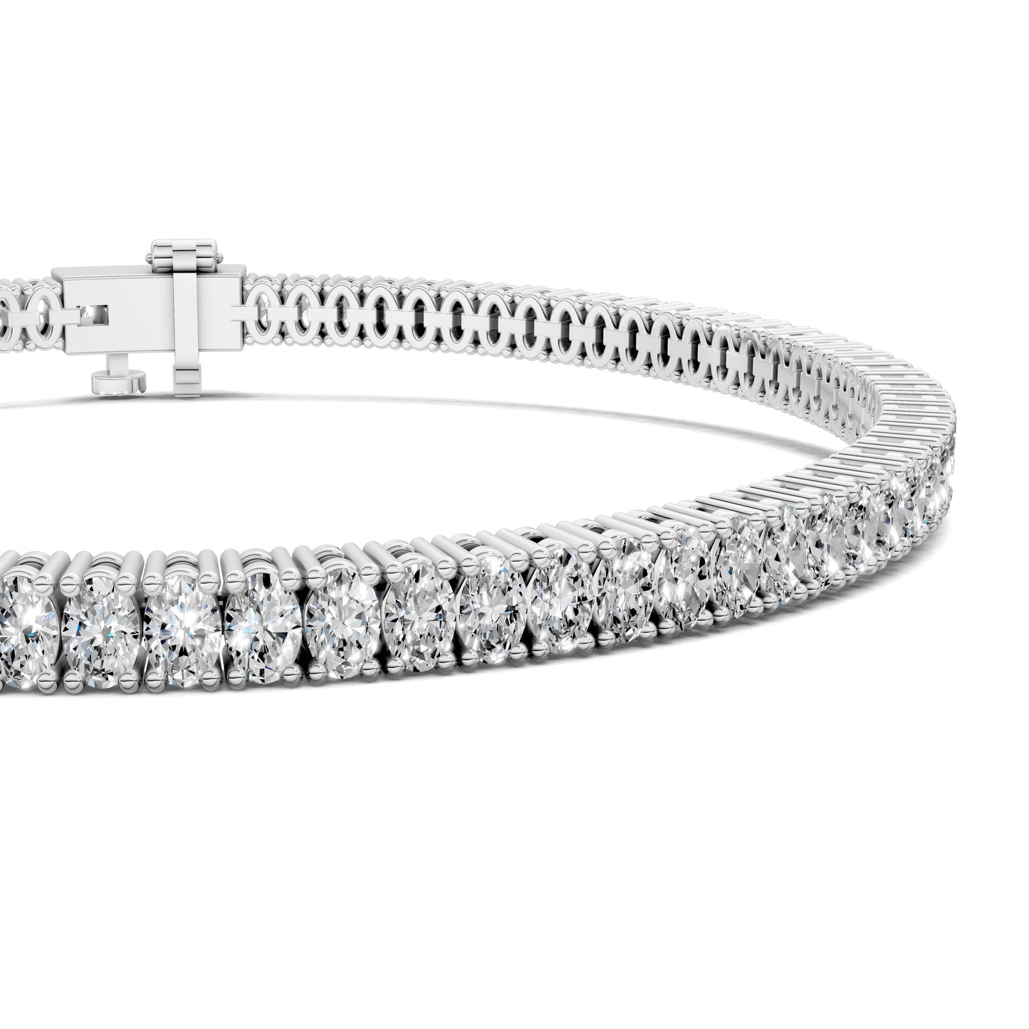 3.5 carat oval lab grown diamond tennis bracelet in gold by Opes & Co