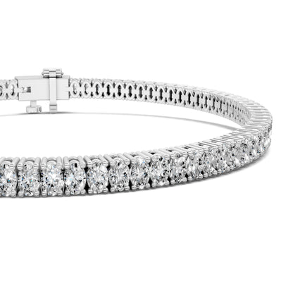 3.5 carat oval lab grown diamond tennis bracelet in gold by Opes & Co