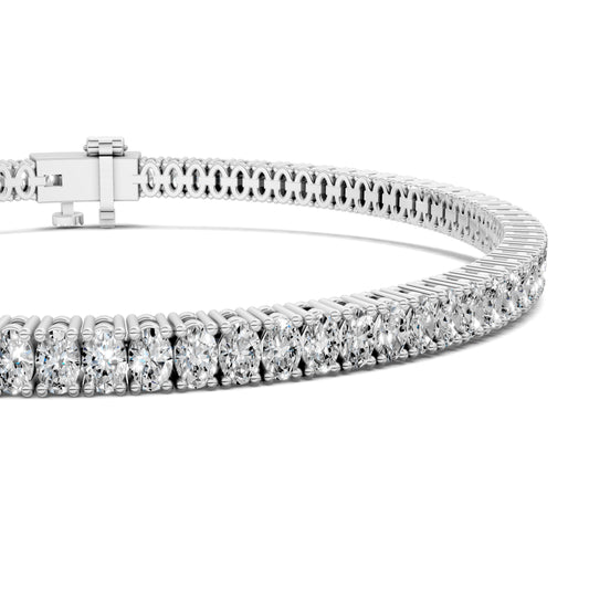 3.5 carat oval lab grown diamond tennis bracelet in gold by Opes & Co