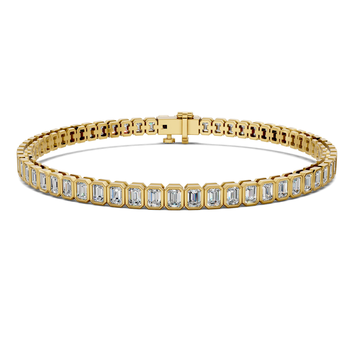 Emerald Bezel Tennis Bracelet (6 TCW)