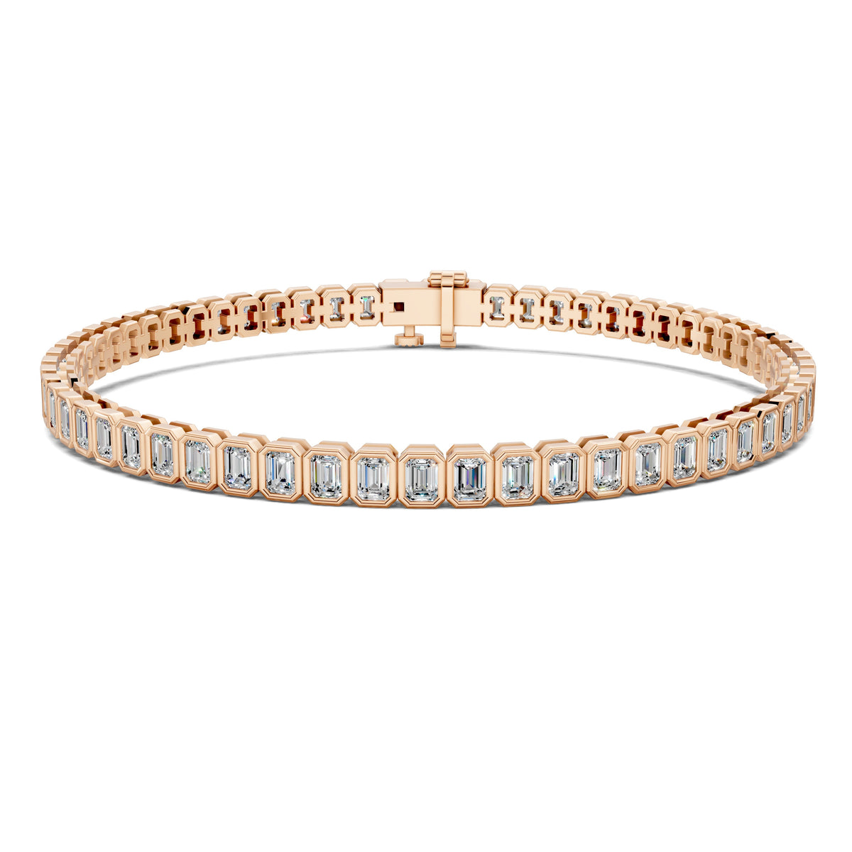 Emerald Bezel Tennis Bracelet (6 TCW)