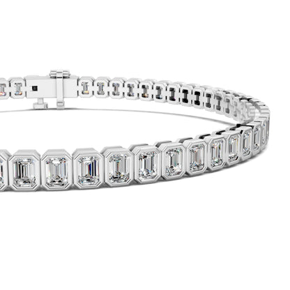 Emerald Bezel Tennis Bracelet (6 TCW)