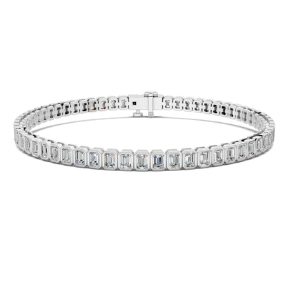 Emerald Bezel Tennis Bracelet (6 TCW)