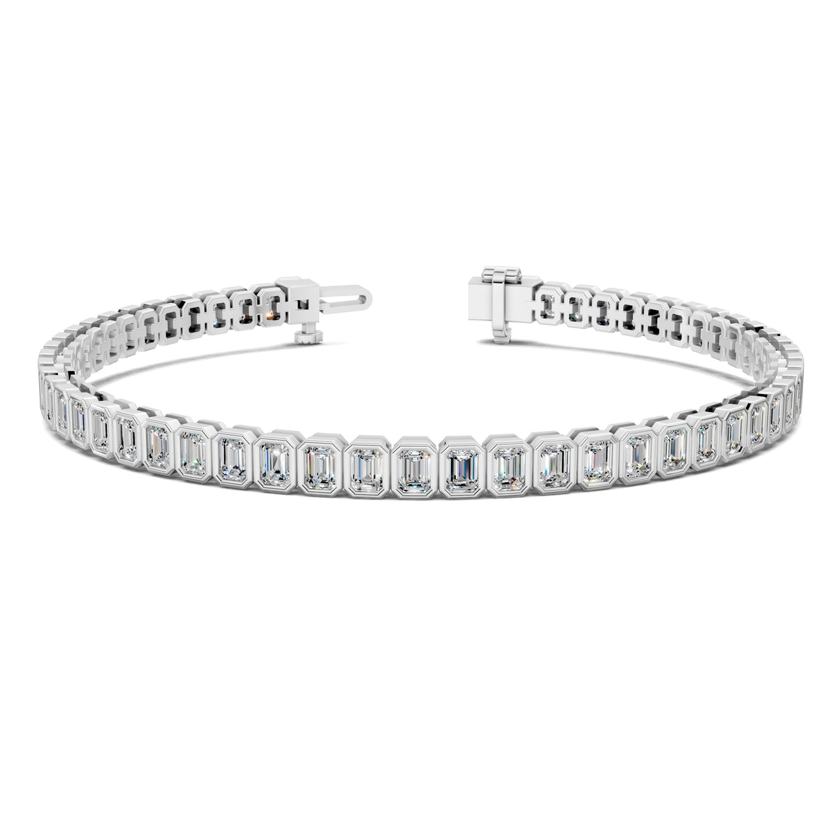 Emerald Bezel Tennis Bracelet (6 TCW)