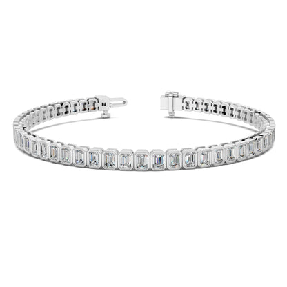 Emerald Bezel Tennis Bracelet (6 TCW)