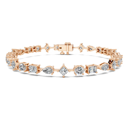 Mixed Fancy Shapes Link Bracelet (5.5 TCW)