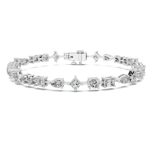 Mixed Fancy Shapes Link Bracelet (5.5ct)