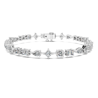Mixed Fancy Shapes Link Bracelet (5.5 TCW)