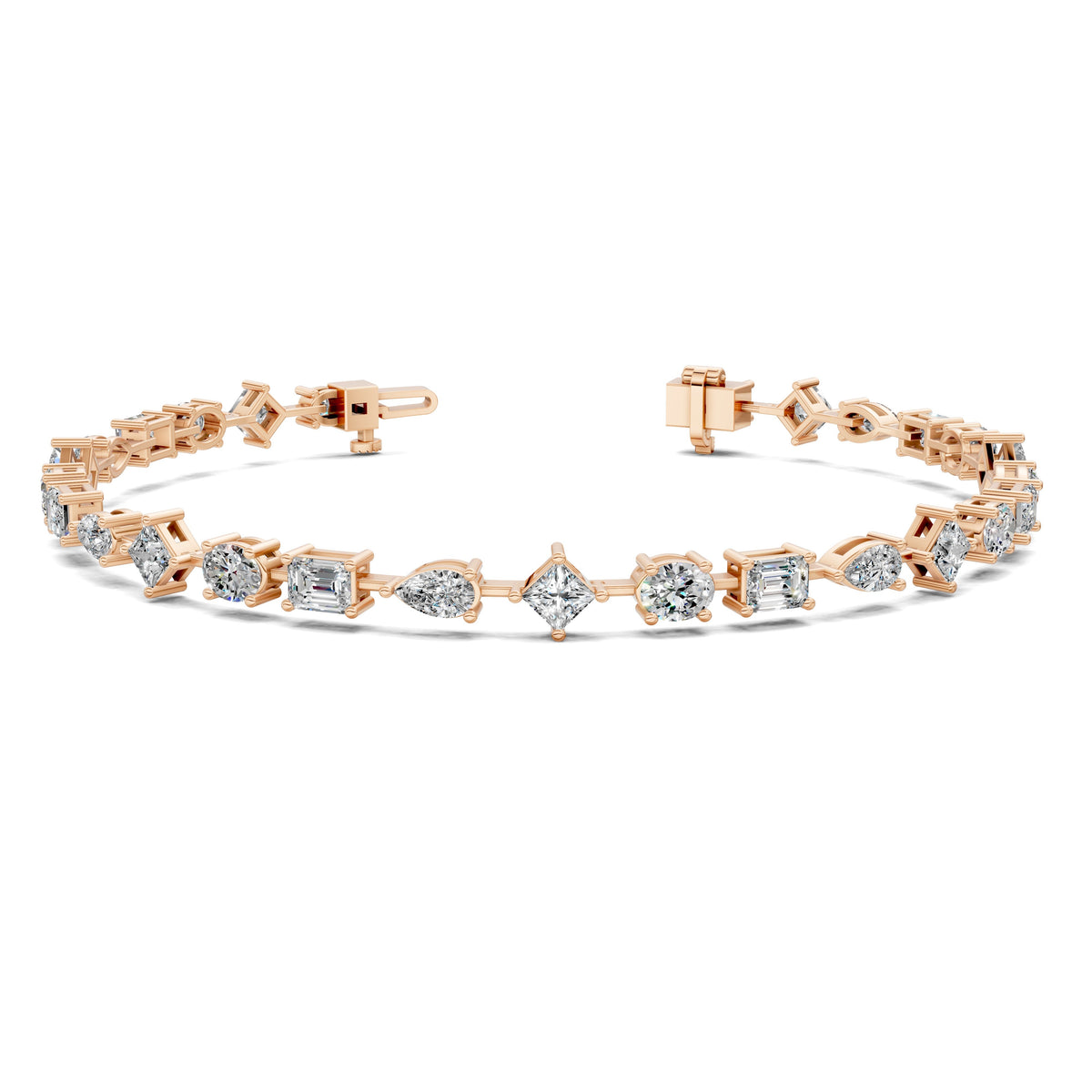 Mixed Fancy Shapes Link Bracelet (5.5 TCW)
