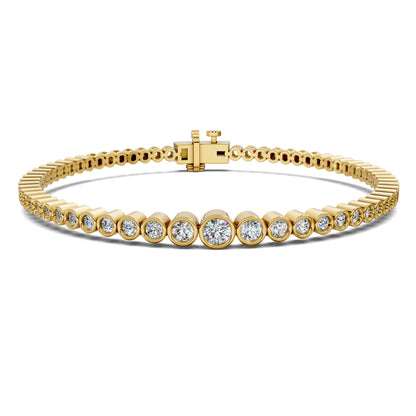 Graduated Bezel Tennis Bracelet (2 TCW)