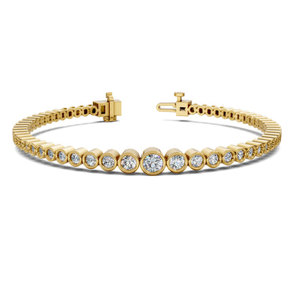 Graduated Bezel Tennis Bracelet (2 TCW)