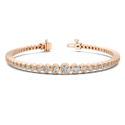 Graduated Bezel Tennis Bracelet (2 TCW)