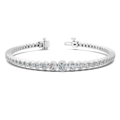 Graduated Bezel Tennis Bracelet (2 TCW)