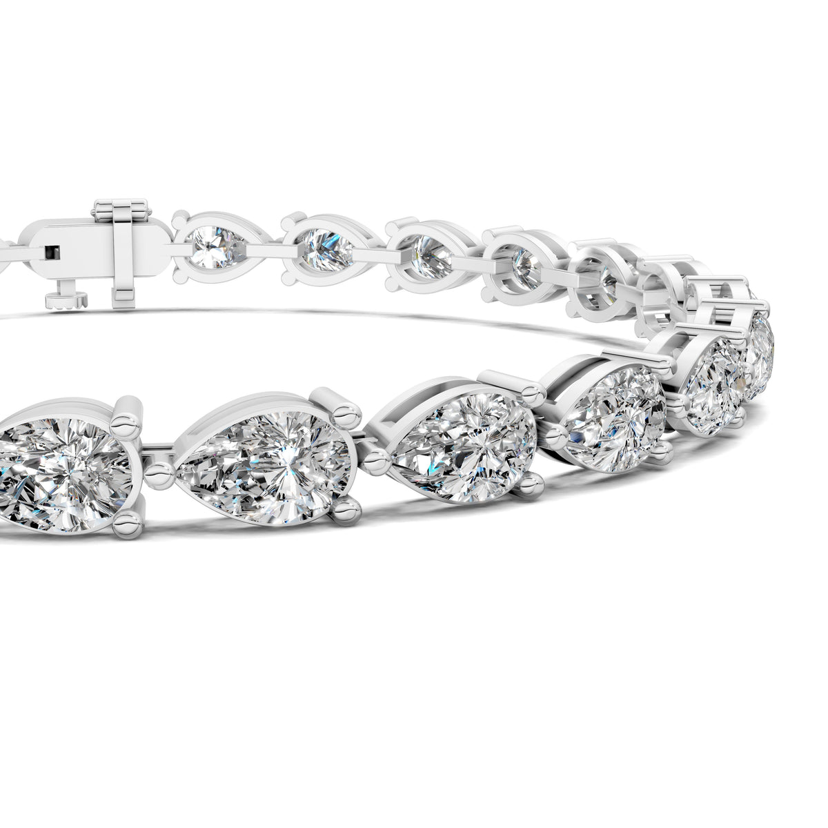East-West Pear Tennis Bracelet (7 TCW)