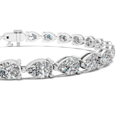 East-West Pear Tennis Bracelet (7 TCW)