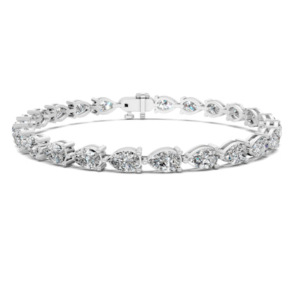 East-West Pear Tennis Bracelet (7 TCW)