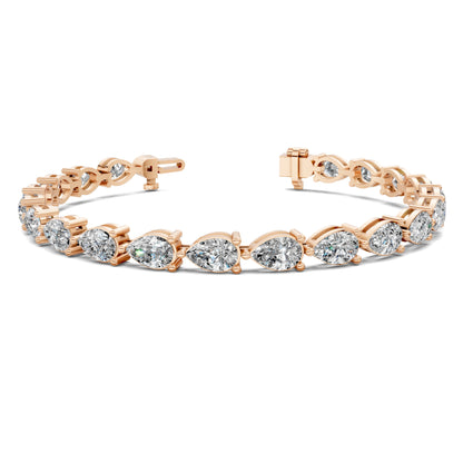 East-West Pear Tennis Bracelet (7 TCW)