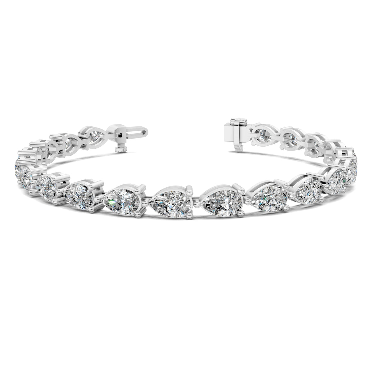 East-West Pear Tennis Bracelet (7 TCW)