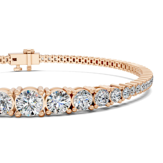 2.5 carat graduated lab grown diamond tennis bracelet in gold by Opes & Co