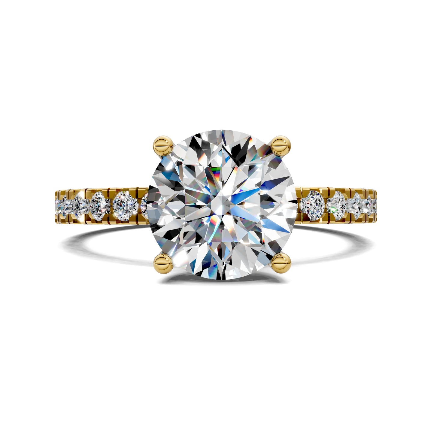 Alexandra Petite Pave and Hidden Halo Engagement Ring