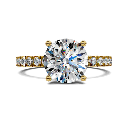 Alexandra Petite Pave and Hidden Halo Engagement Ring