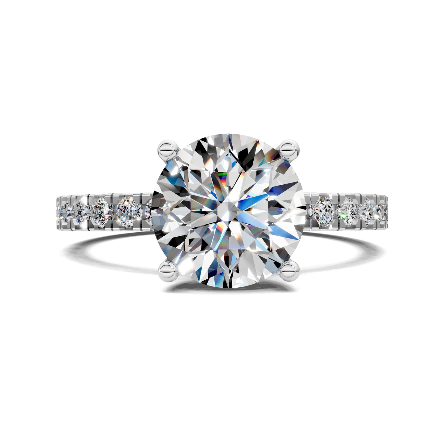 Alexandra Petite Pave and Hidden Halo Engagement Ring
