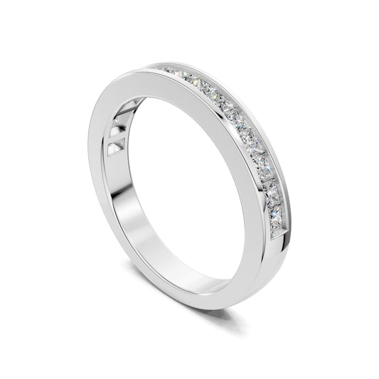CUSTOM Baguette LAB DIAMOND BAND in White Gold