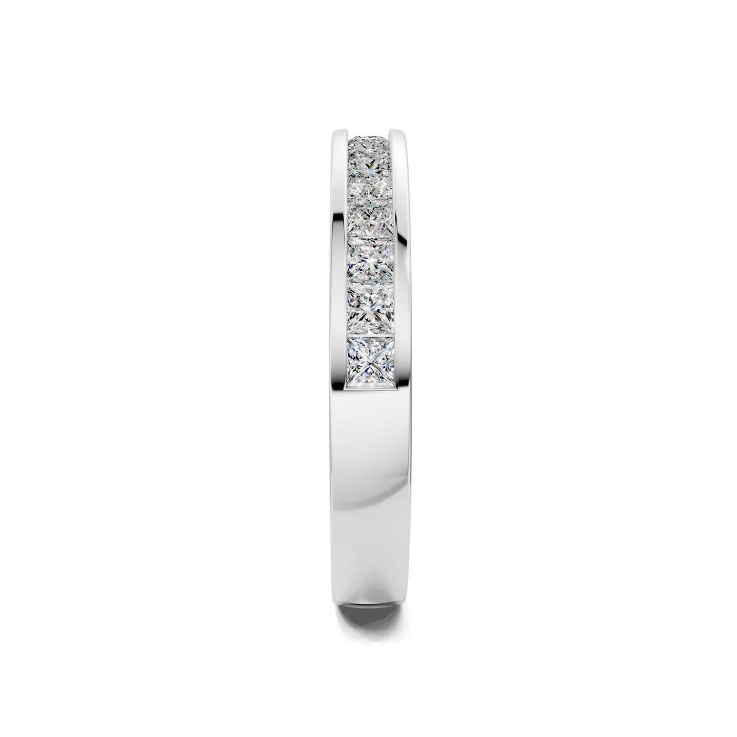 CUSTOM Baguette LAB DIAMOND BAND in White Gold