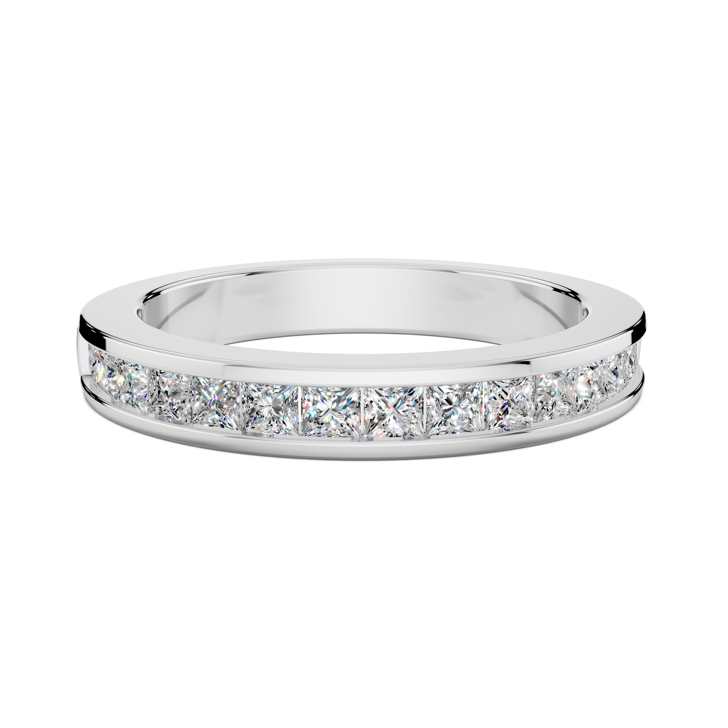 CUSTOM Baguette LAB DIAMOND BAND in White Gold