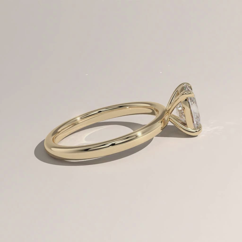 Opes Elongated Cushion Solitaure Ring