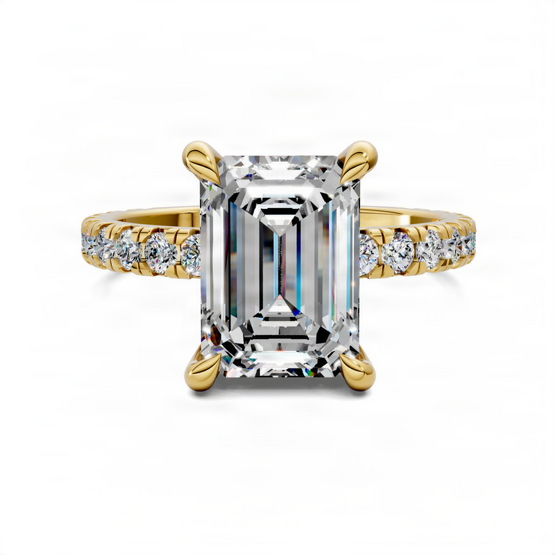 Opes Emerald Gallery Accent Ring