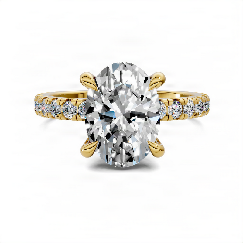 Opes Oval Gallery Accent Ring