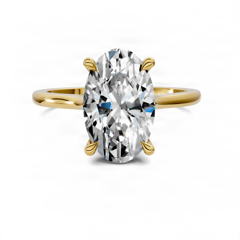 Opes Petite Bridge Pave And Hidden Halo Ring