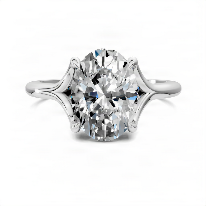 Opes Split Shank Solitaire Ring