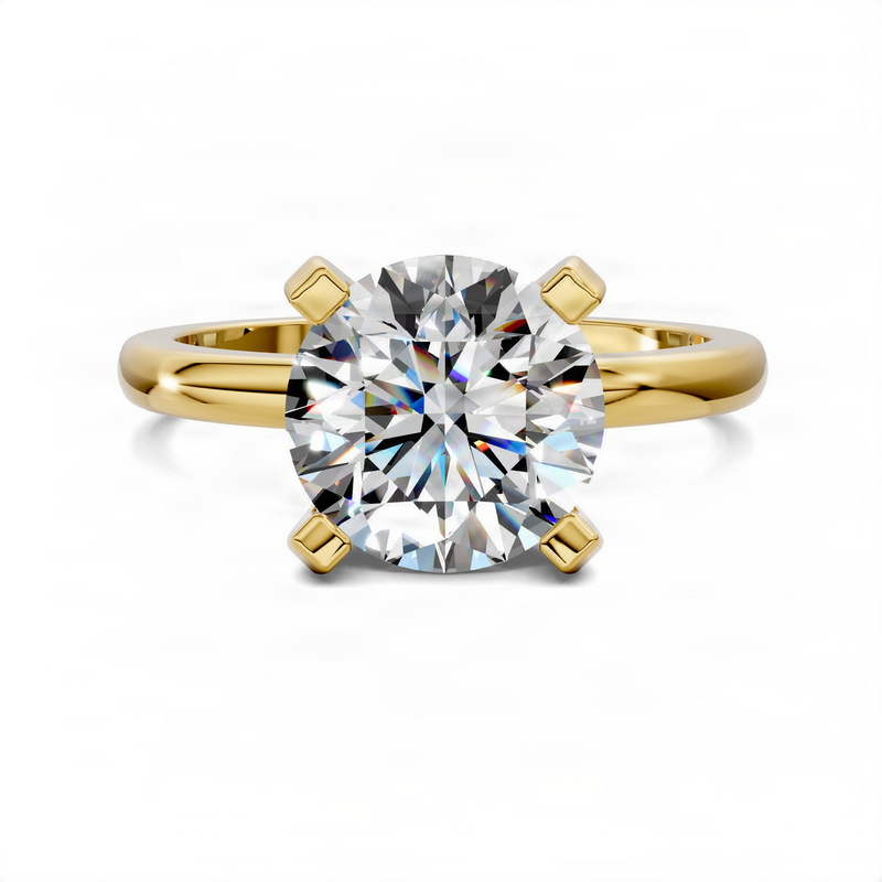 Opes Round Classic Solitaire Ring