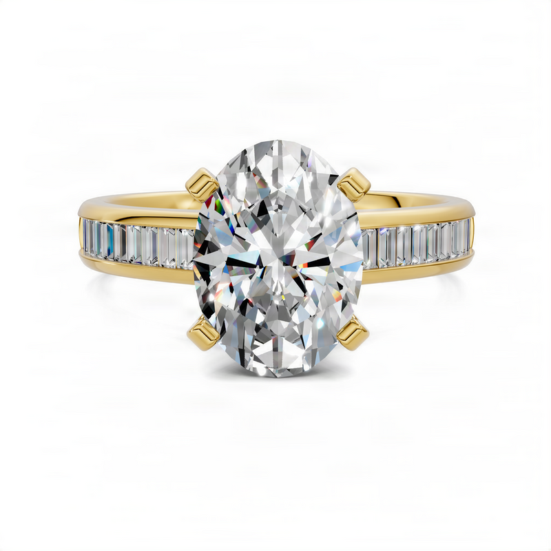 Opes Oval Baguette Channel Ring