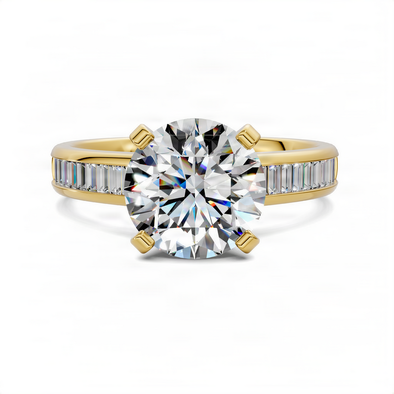 Opes Round Baguette Channel Ring