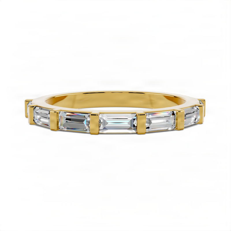 Opes Baguette Wedding Band