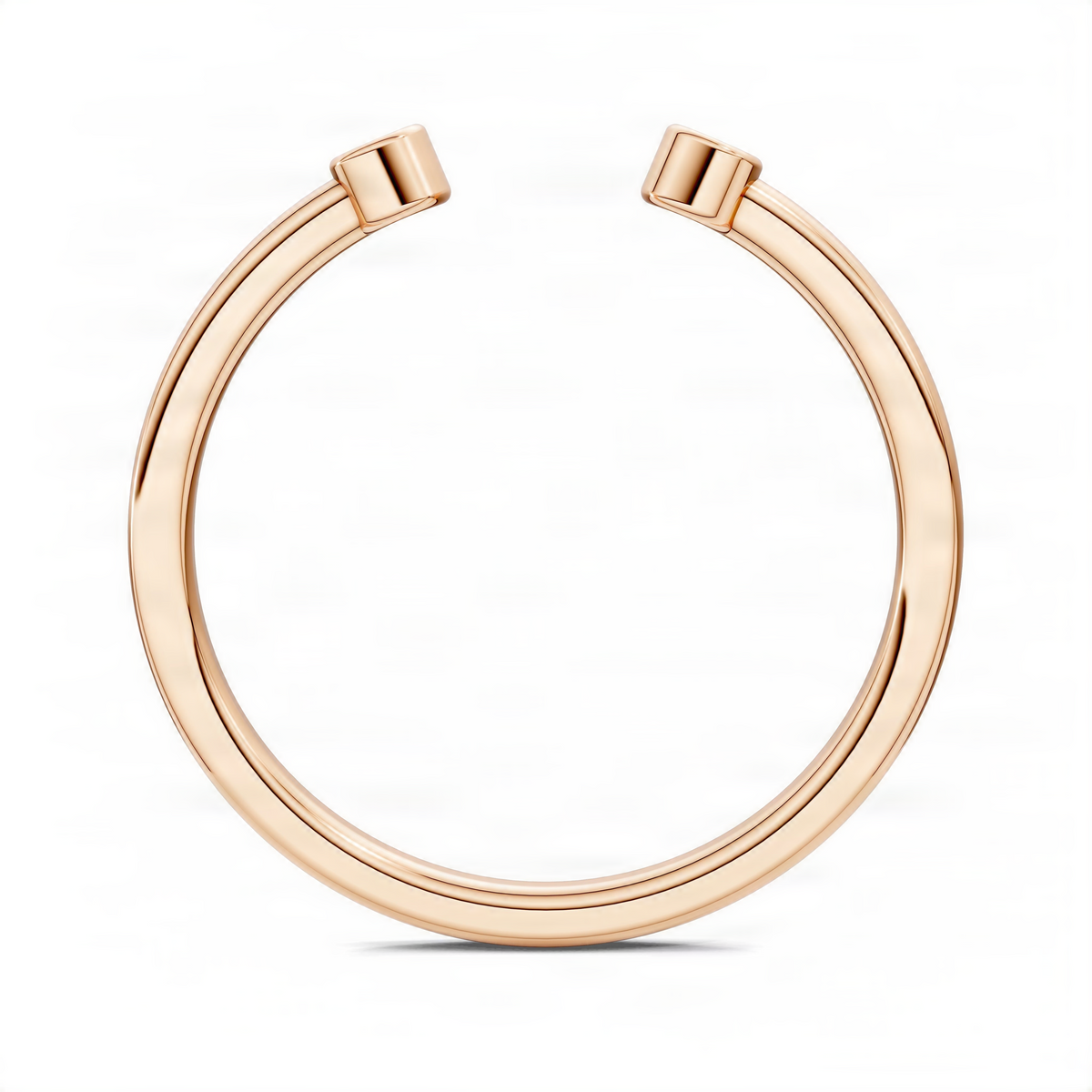 Opes delicate gap band ring, rose gold-tone rounded open circle