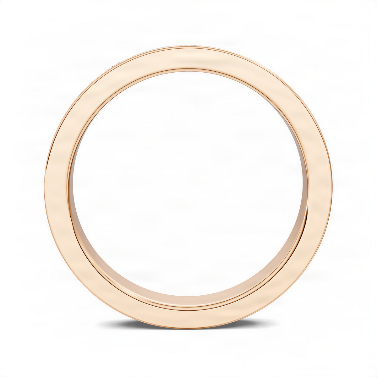 Rose gold slim band ring with smooth polished profile