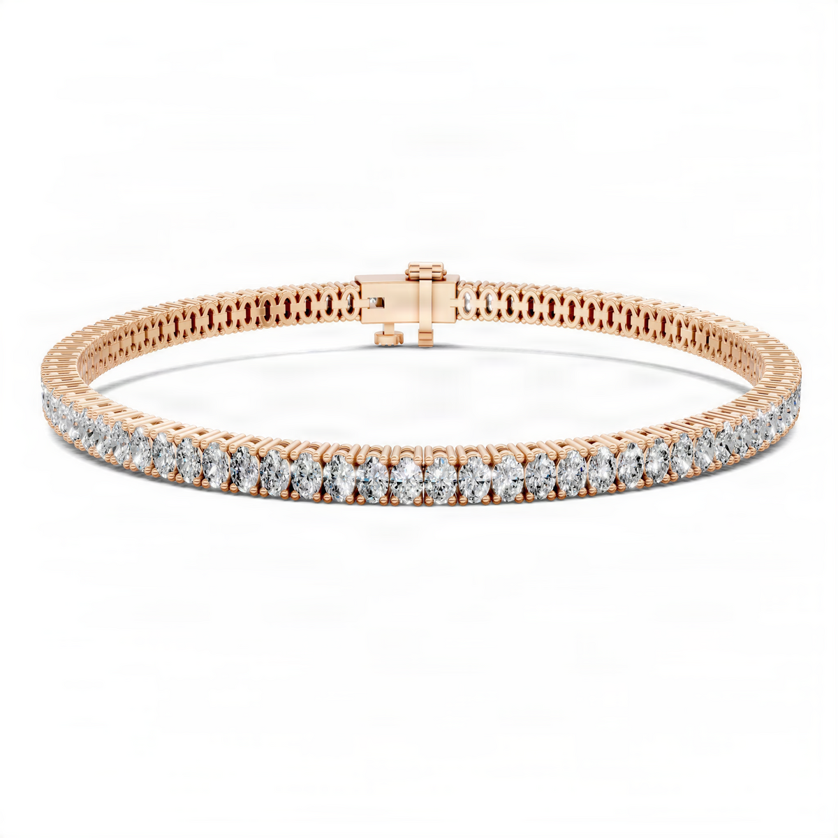 Diamond tennis bracelet in rose gold